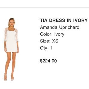 Tia Dress in Ivory by Amanda Uprichard